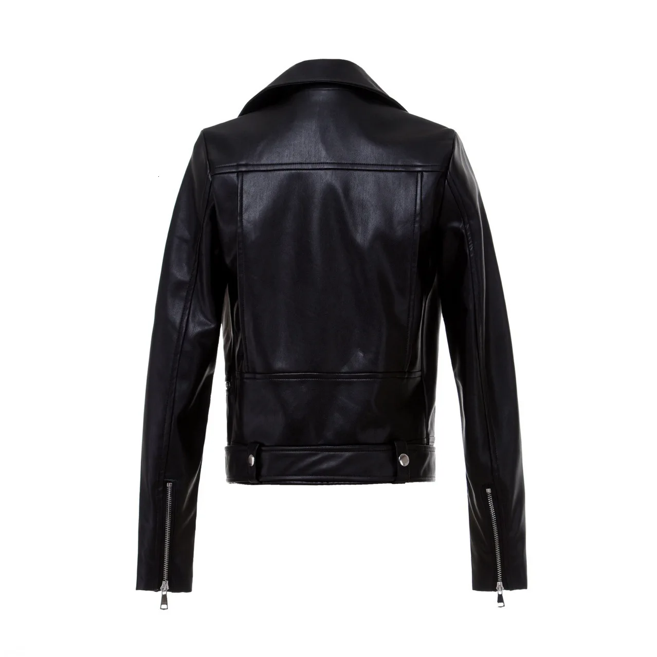 Женская байкерская куртка из ПУ кожи с ремнем на молнии | одежда