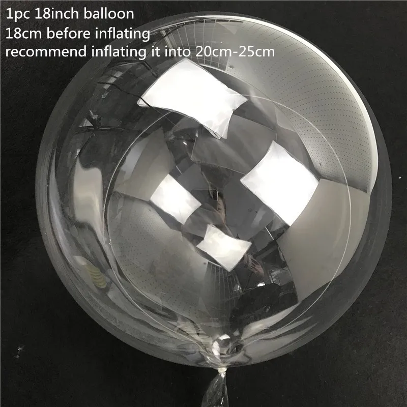 20/24 дюйма светящийся светодиодный шар прозрачные круглые декоративные пузырьки светодиодный шар Рождественский подарок День рождения Свадьба Декор - Цвет: 18inch balloon
