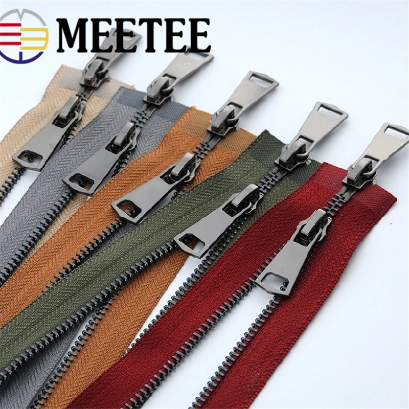 Meetee 120 см 5 # двойной ползунок с открытым концом металлические молнии пистолет