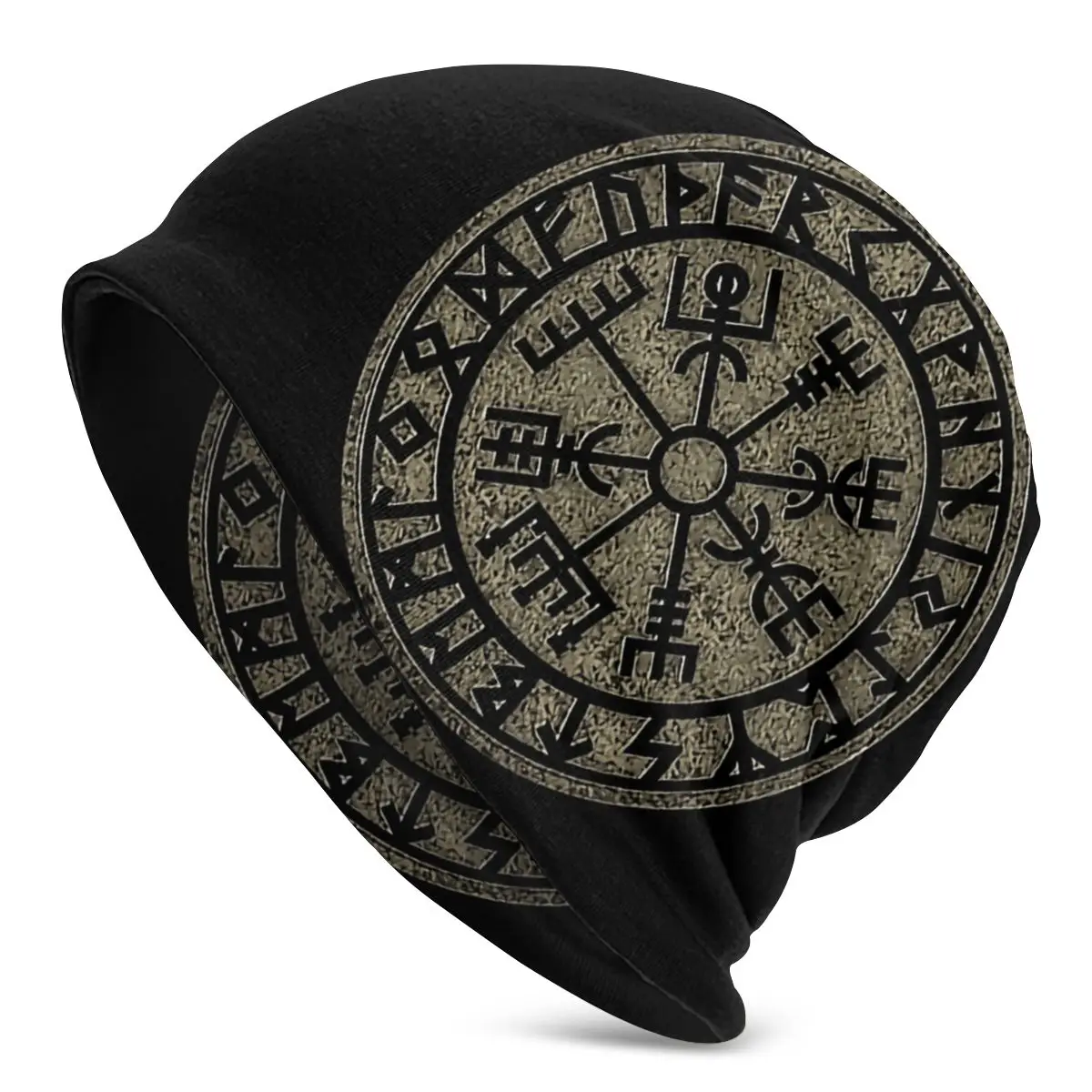 

Adult Men's Knit Hat Vegvisir Compass Party New Norse Symbol Protection Nord Bonnet Hats casquette Graphic Skullies Beanies Caps