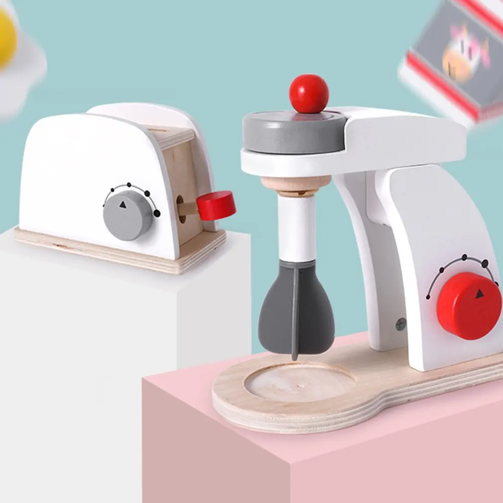 Детский игровой дом Комплект кухонных игрушек деревянная девочка моделирование посуда Приготовление Риса мальчик подарок на день рождения - Цвет: rice cooker