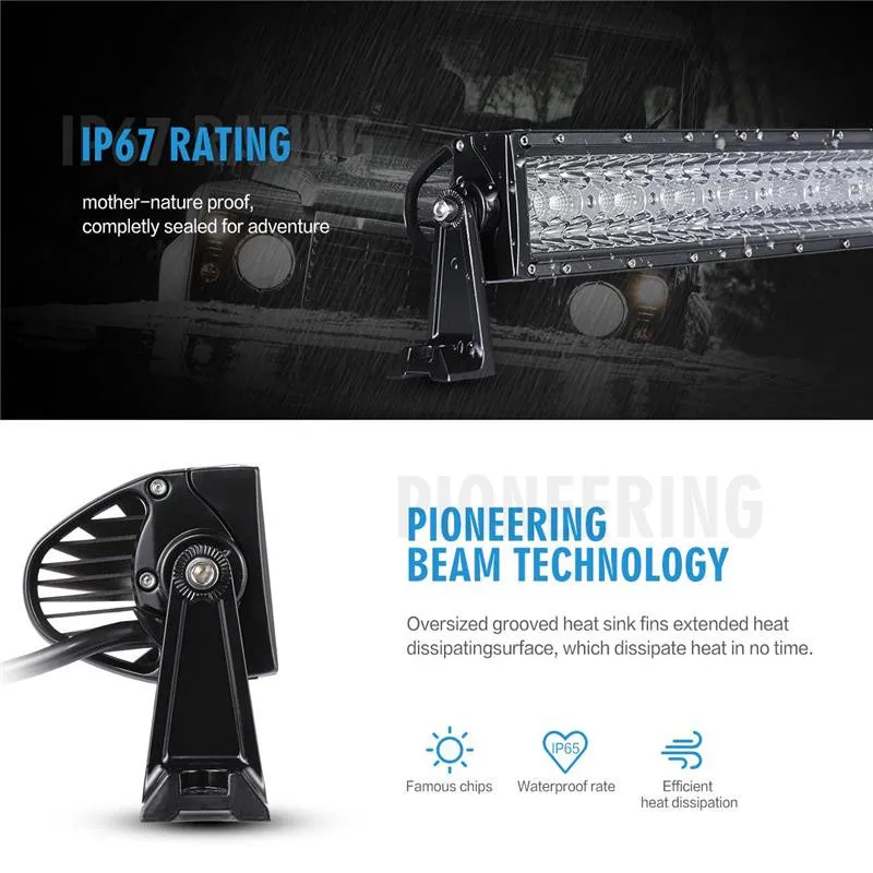 Oslamp Tri Row 14 &quot22&quot 32 &quot42&quot 52 &quot50&quot Прямая светодиодная световая балка для