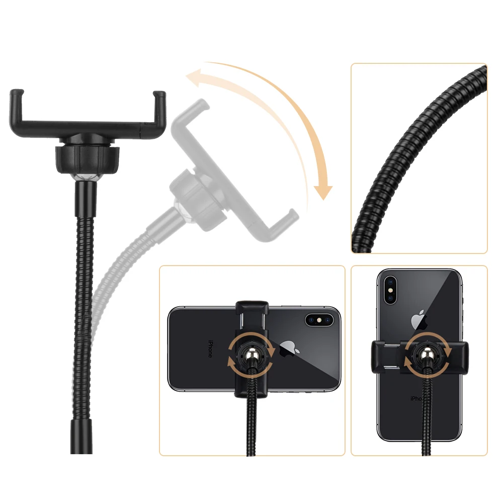 

2pcs 3 Color Photography LED Desktop Ring Light With Stand LED Mirror Light For Video Photo Live Light Smartphone Makeup Light