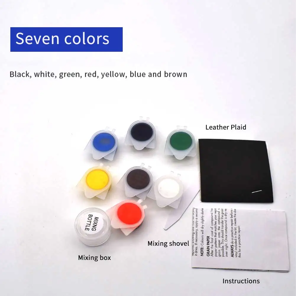 

Coats Leather Vinyl Repair Kit Sofa Scratch Restore Couch Universal Touch Up Fix Tool DIY Refurbish Cuts Rips Cracks Car Seat