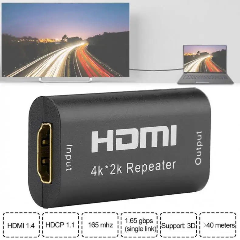 Мини 130FT 40M 1080P Full HD 1 65 Гбит/с HDMI ретранслятор наполнитель усилитель|Кабели HDMI| |