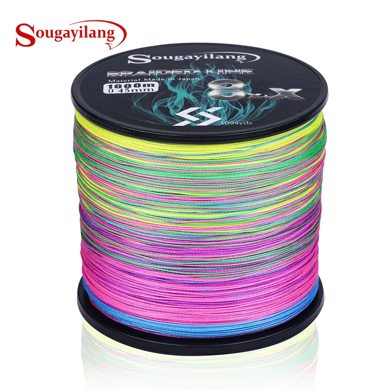 

Sougayilang Super Strong 8+1 PE Stands Fishing Line 300m 500m 1000m Durable Fishing Line 9 Strand Multifilament Fishing Line
