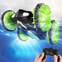 %e3%80%90 clearance sale %e3%80%91children water land amphibious agents waterproof double side remote control stunt car toy for kids