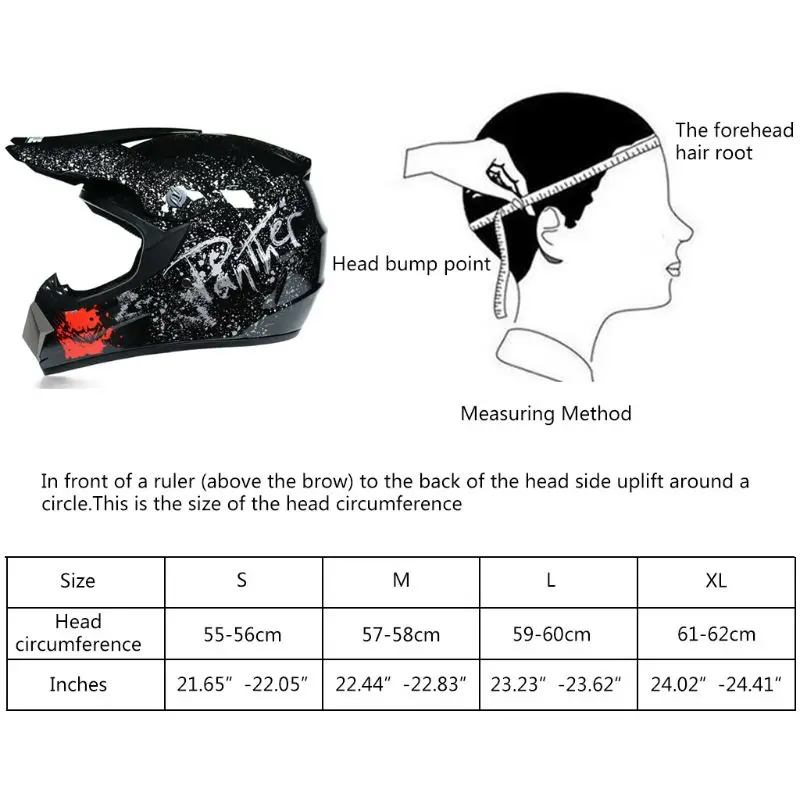 

Motorcycle Off-road Helmet Dirt Bike Helmet MTB Downhill Full Face Helmet U1JF