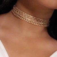 2021 fashion latest glittering rhinestone pendant necklace womens necktie chain necklace adjustable length crystal geometry nec