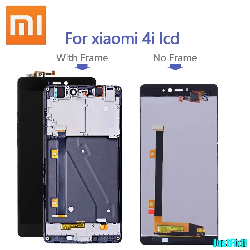 Замена для XIAO mi 4i lcd кодирующий преобразователь сенсорного экрана в сборе части