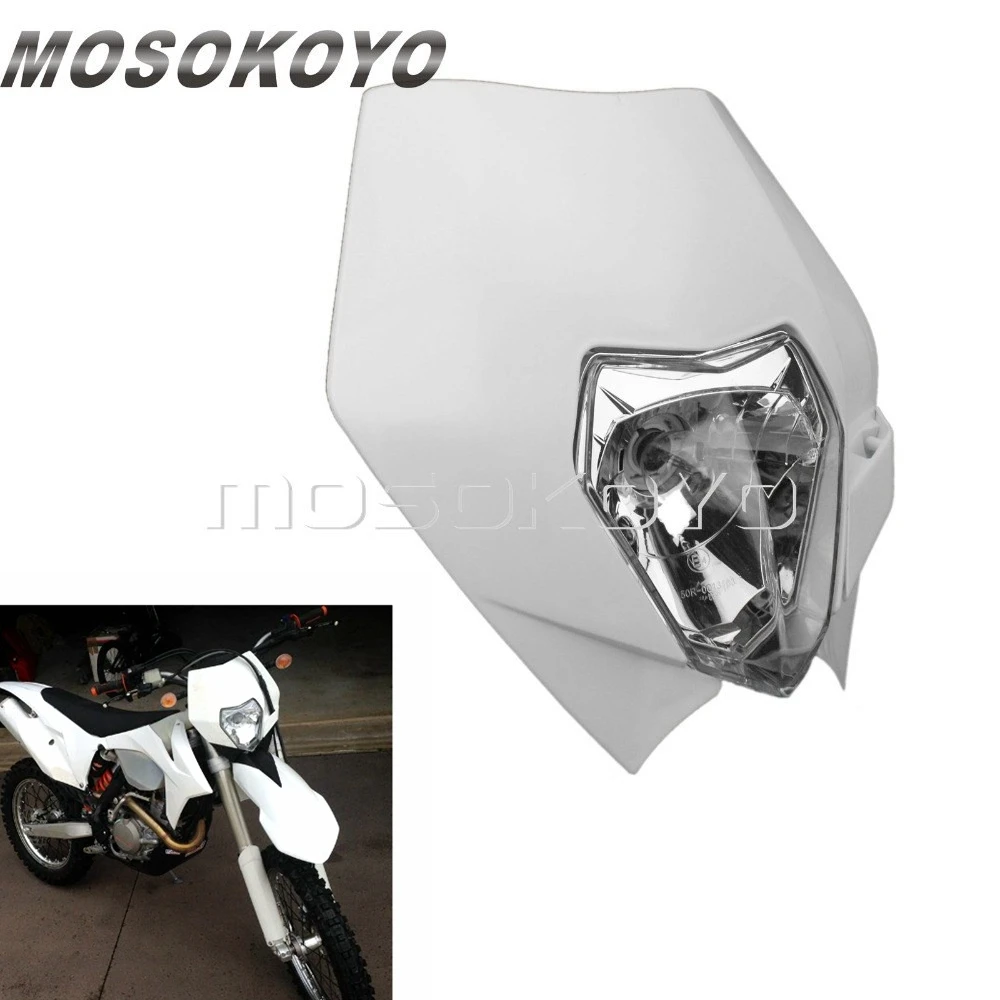 Белый велосипед внедорожник MX 12 В 35 Вт передняя фара Enduro для EXC XC SCF Yamaha WR TTR 250R 250L 450F