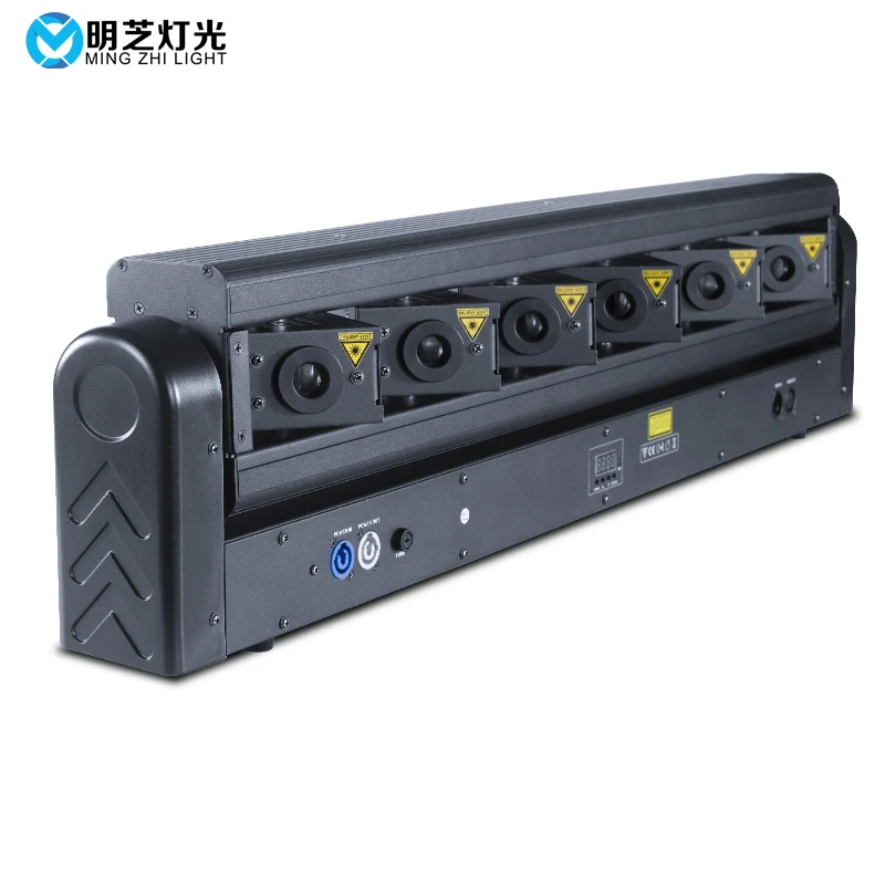 Mingzhi 6*300 МВт RGB полноцветная движущаяся головка 6 глаз лазерный луч световая