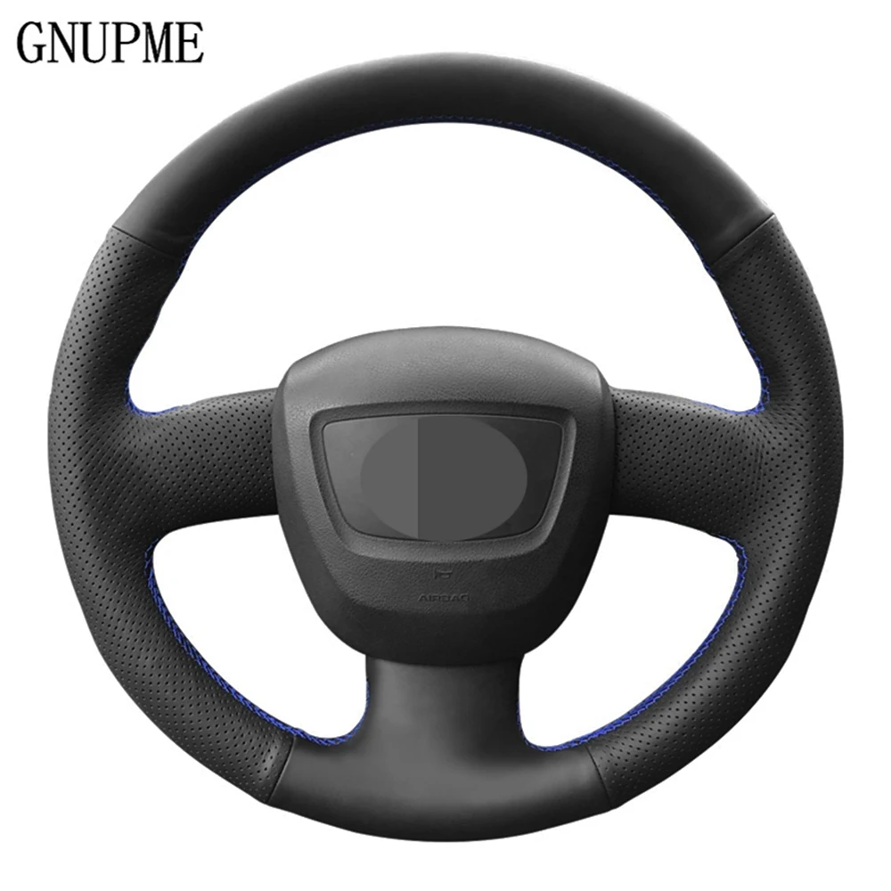 Сделай сам черного цвета из натуральной кожи чехол рулевого колеса автомобиля