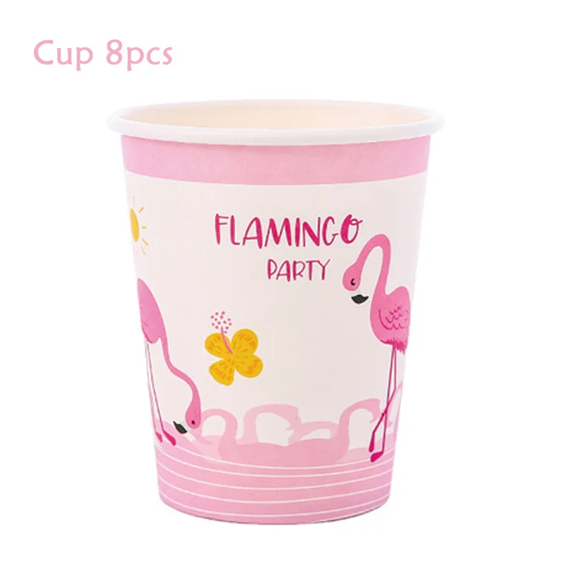 Набор столовых приборов с фламинго одноразовые столовые приборы тарелки