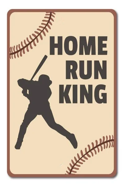 

Home Run King Tin Sign ,Home Run Sign, Baseball Decor, Batter Gift, Batter Sign, Batter Decor, Home Run Gift, MVP Gift,