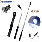 Портативный фонарик с магнитной основой, рабочее освещение, гибкий Головной фонарь, лампа с 3 светодиосветодиодный, с бусинами, инструмент для поднятия