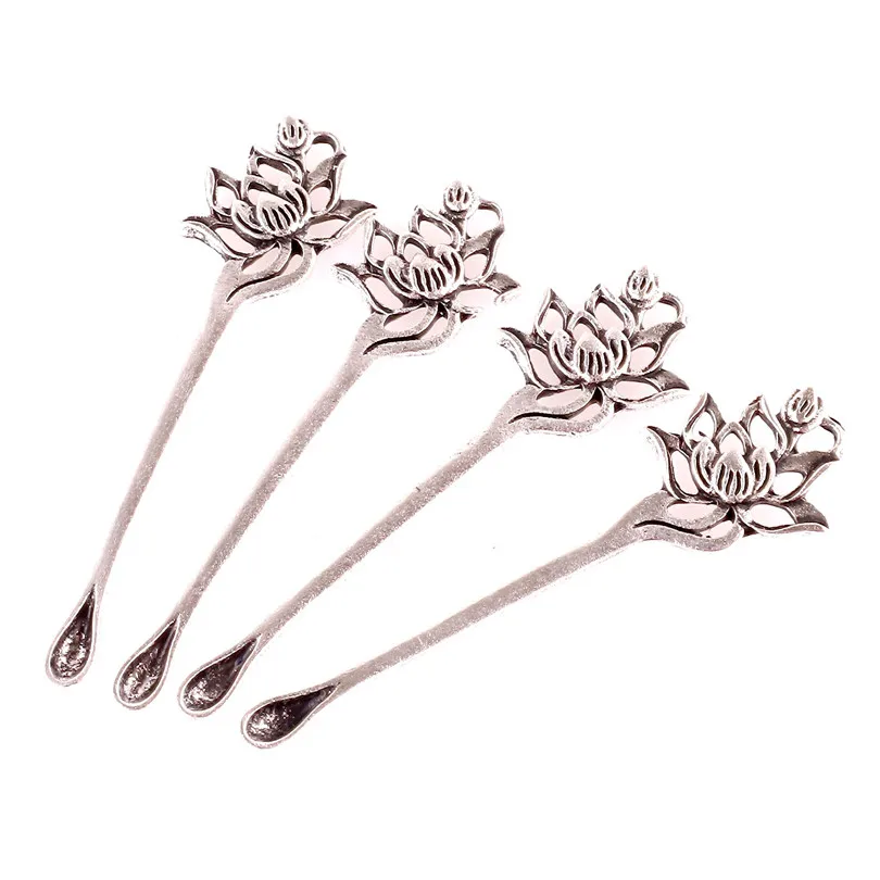 

10pcs Tibetan Silver Ethnic Ear Spoon Carve Lotus Charms Pendants For Necklace Bracelet Jewelry Making DIY Handmade 23501