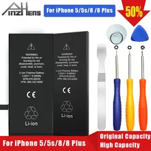 Фактически телефон Батарея для iPhone 8, 8 Plus, 5 5S Замена мА/ч. аккумулятор 0 цикла Батарея для iPhone 8, 8 Plus, 5 5S батареи