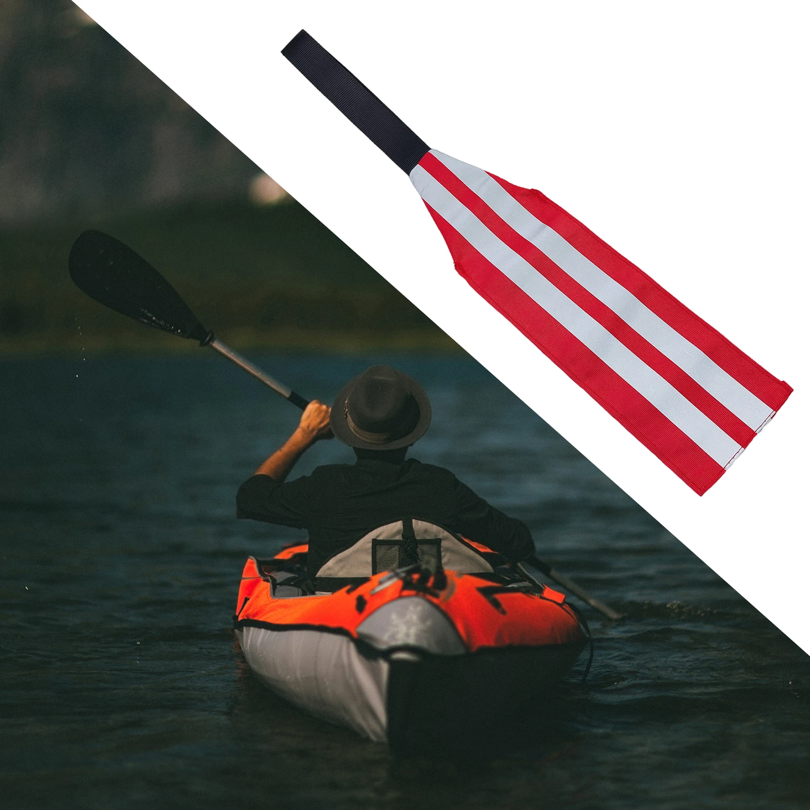 Флаг безопасности буксировки каяка с петлей для установки на каноэ, лодки, велосипед, путешествие с буксировкой, хвостовой флажок, безопасные флаги с высокой видимостью сигналов на.