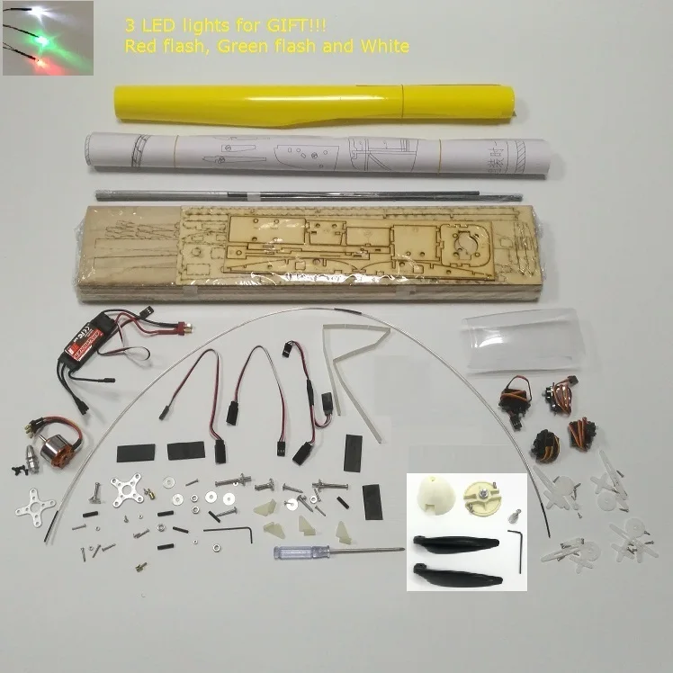 1550 мм DIY Balsa RC планер комплект желтый или белый на выбор DBRGK01 - Цвет: Yellow PNP W