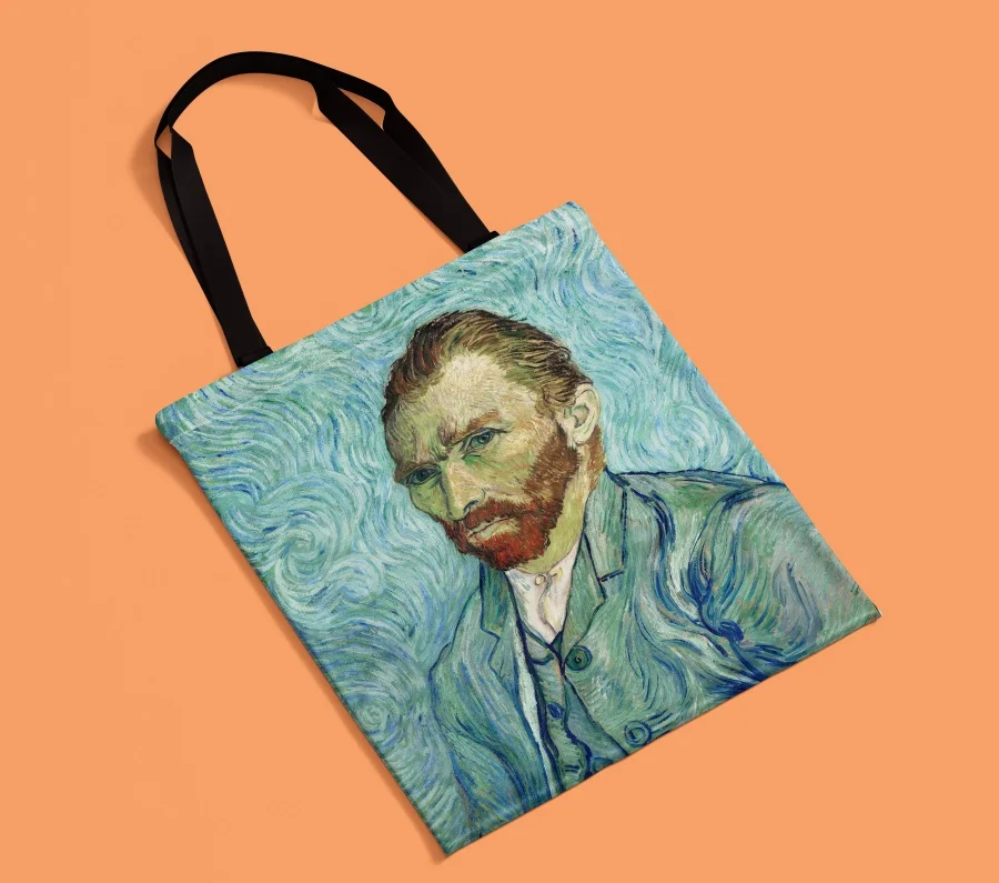 

Van Gogh Oil Painting Double Side Printed Canvas Shoulder Bag Large-capacity 32X38CM Shoulder Bags Shopping Tote Bag