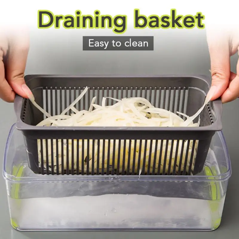 

Mandoline Vegetable Fruit Slicer Grater Vegetable Cutter Shredder Peeler Potato Peeler Carrot Grater Drain Basket Kitchen Tool