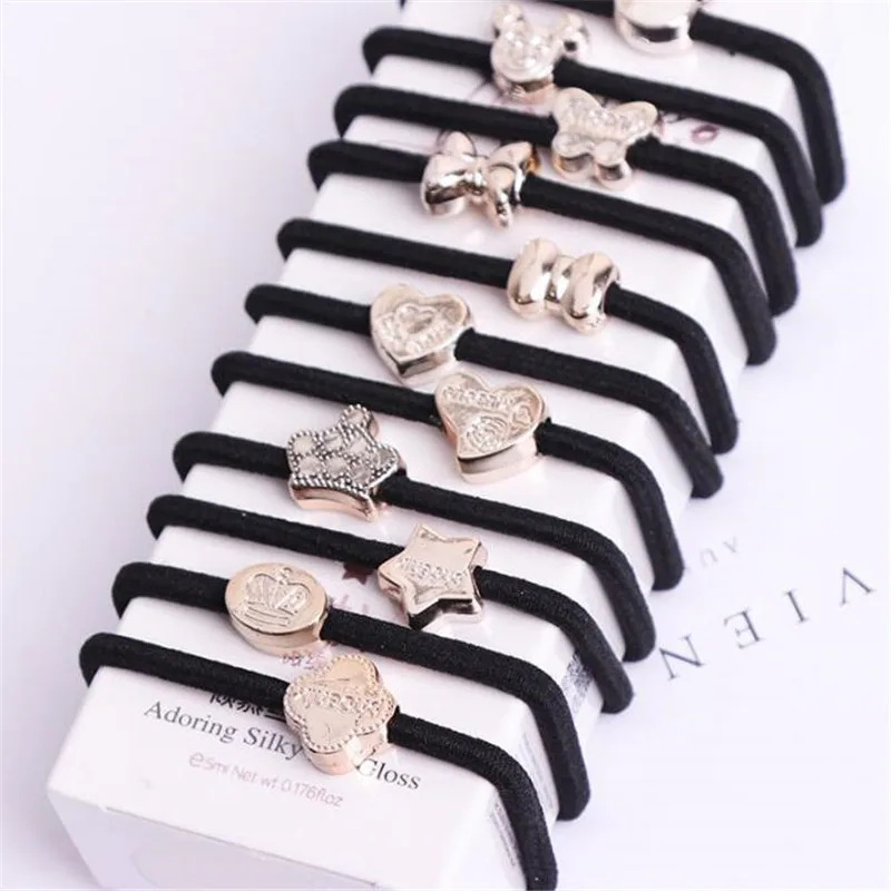 

10PCS Love Crown Solid Hair Accessories For Women Headband Elastic Bands Hair Tie For Girls Hair Band Hair Ornaments For Kids