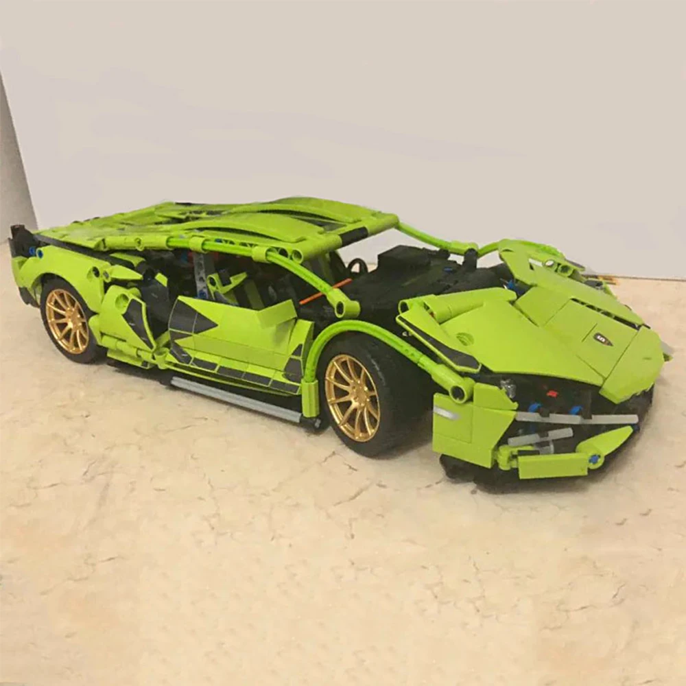 Креативный эксперт высокотехнологичный город Lamborghinis Sian FKP 37 1254 шт. 488 GTE RSR SUV Moc
