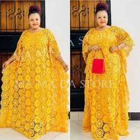 new african stylish dashiki abaya plus free size maxi dresses inside 2 piece cord lace boubou for ladies women