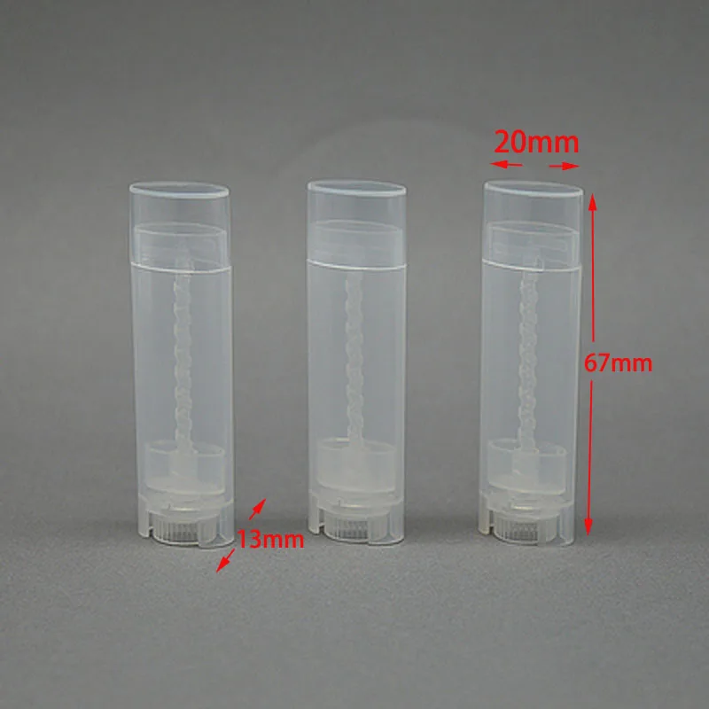 Пустые пластиковые овальные плоские трубки для бальзама губ 4 5 г/0 15 унций