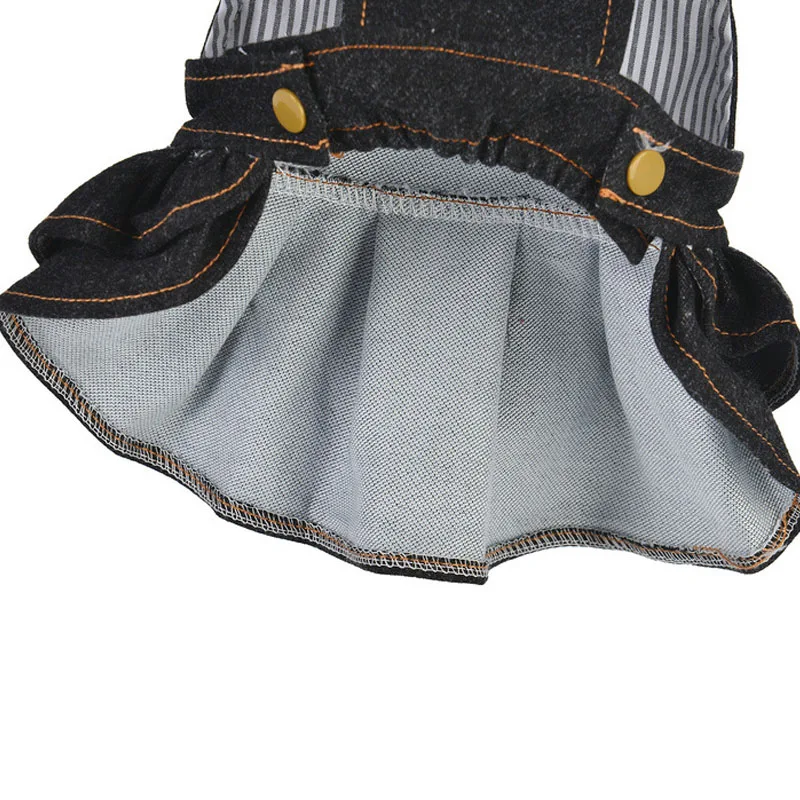 Spring Summer Dress For Small Dogs Jeans Puppy Cat Clothing Skirt Poodle Pug Tutu Cake Dresses Pet Clothes Apparel XS-XL F-5 | Дом и сад