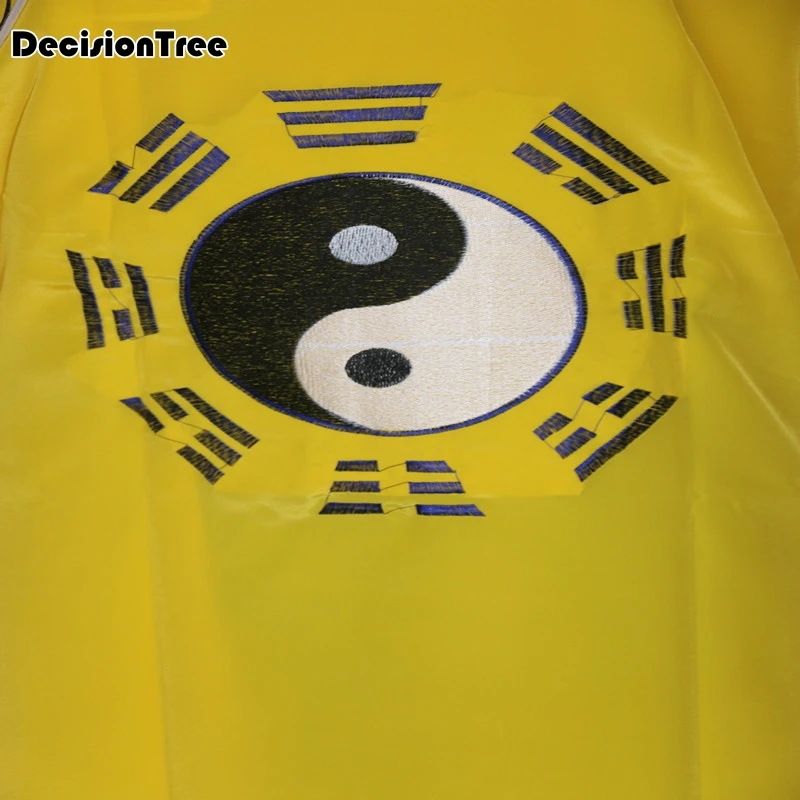 2021 coat tang suit tai taoist robes wing chun kung fu martial arts uniforms chinese style suits clothes black yellow | Спорт и