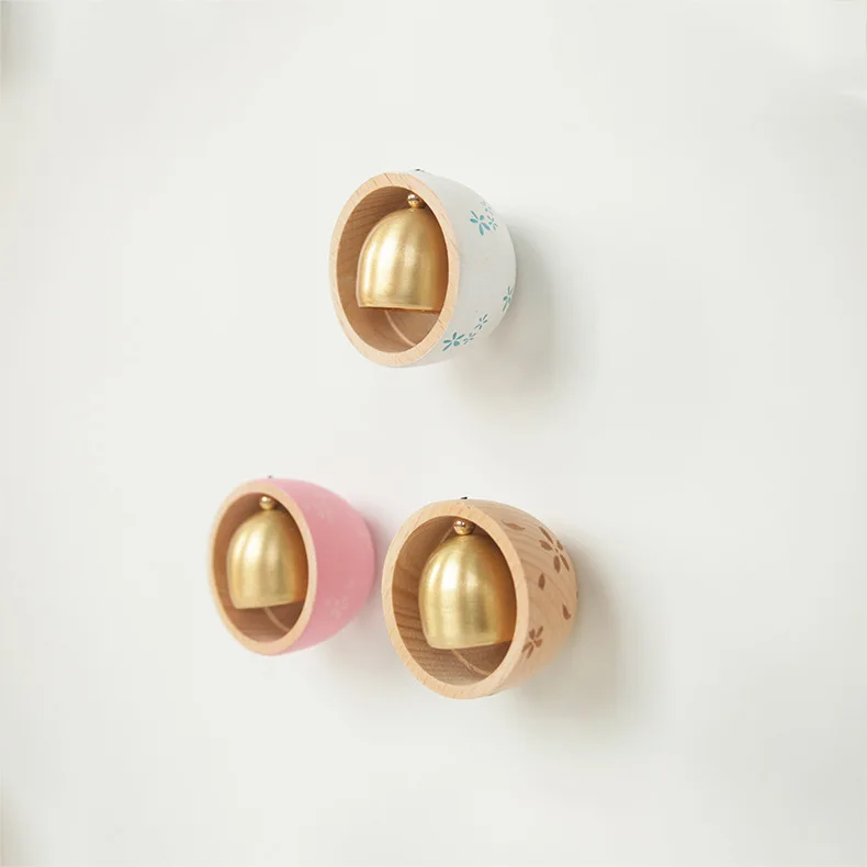 

Creative Japanese-style wooden wind chimes wind chimes door fridge magnet craft DIY gift wooden bell decorations for home