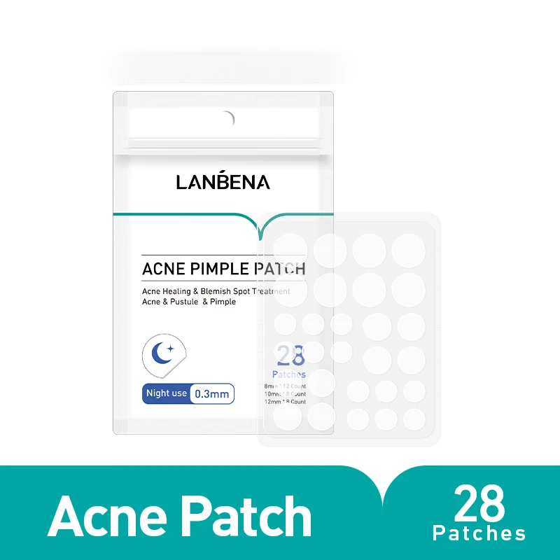 

LANBENA Acne Pimple Patch 28pcs Night Use Invisible Acne Stickers Blemish Treatment Acne Master Face Mask Skin Care Beauty Tool