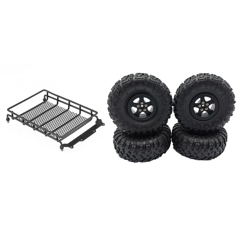 

Багажный лоток на крышу для Tamiya CC01/D90 1/8 1/10 Радиоуправляемый автомобиль с колесным ободом и шинами для MN D90 MN99S WPL C14 Радиоуправляемый автомоби...