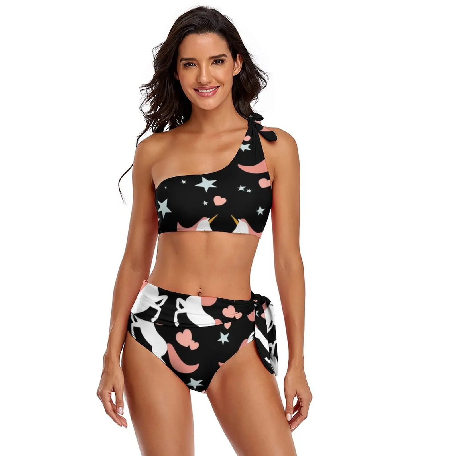

Horse Bikini Swimsuit High Leg New 2 Piece Swimwear Teenage Retro Bathing Bathing Suit