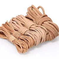 diy handmade jewelry accessories leather rope primary color round yak cowhide rope bracelet necklace leather braided rope 5 m