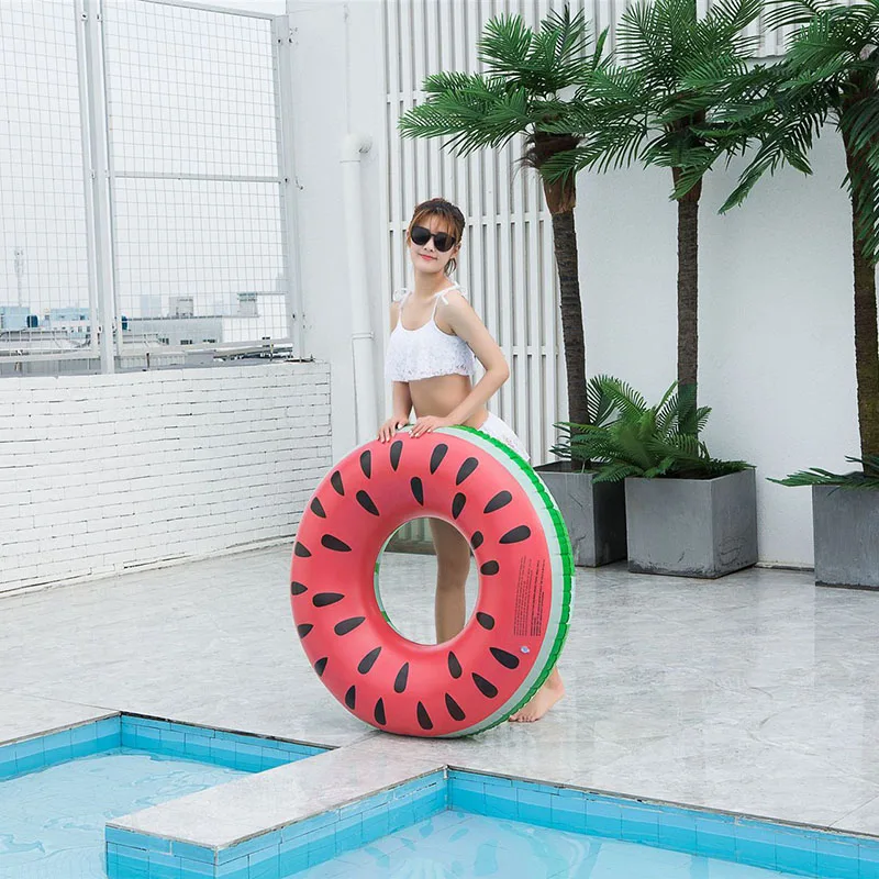 

Party Pool Toys Beach Floating Seat Watermelon Pool Float Swimming Ring Adult Inflatable Cute For Children Safe Swimming Circle