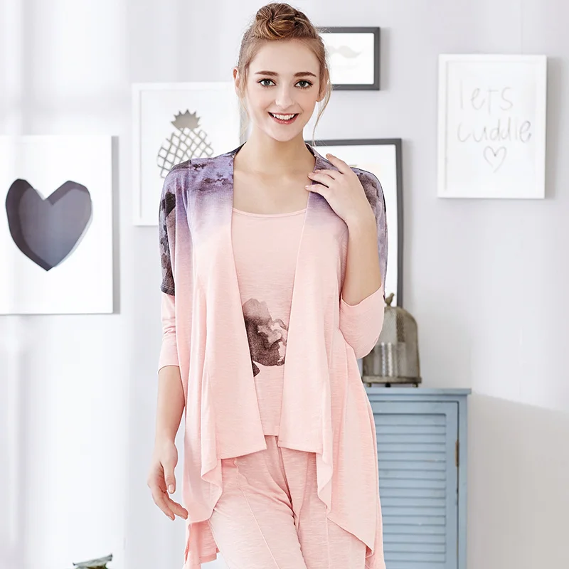 Женские домашние костюмы кальсоны пижамный комплект для леди льняная Пижама |