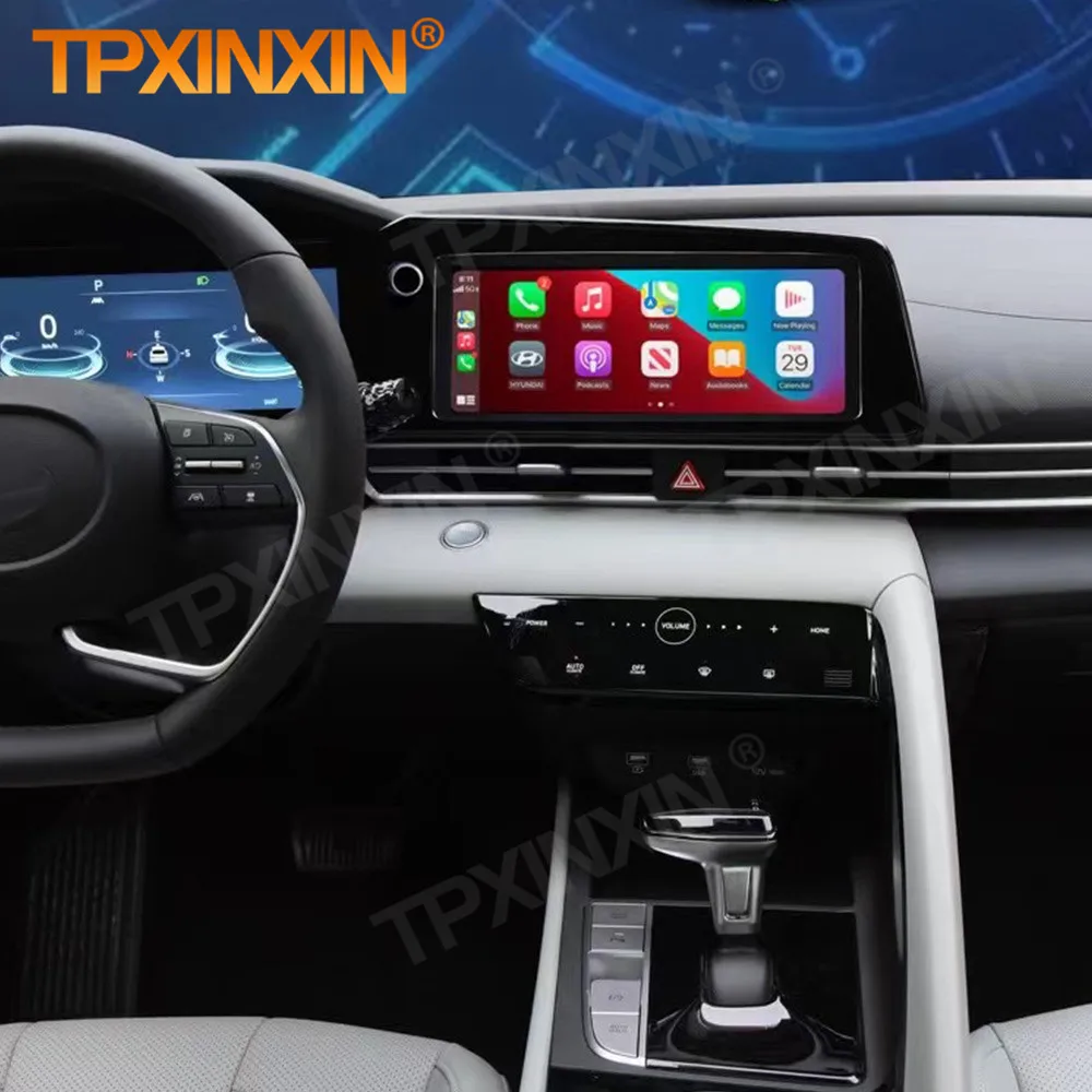 

6 + 128G Мультимедийный Android 10 плеер автомобильное радио стерео для Hyundai Elantra 2021 GPS навигация Видео Авто Аудио приемник головное устройство