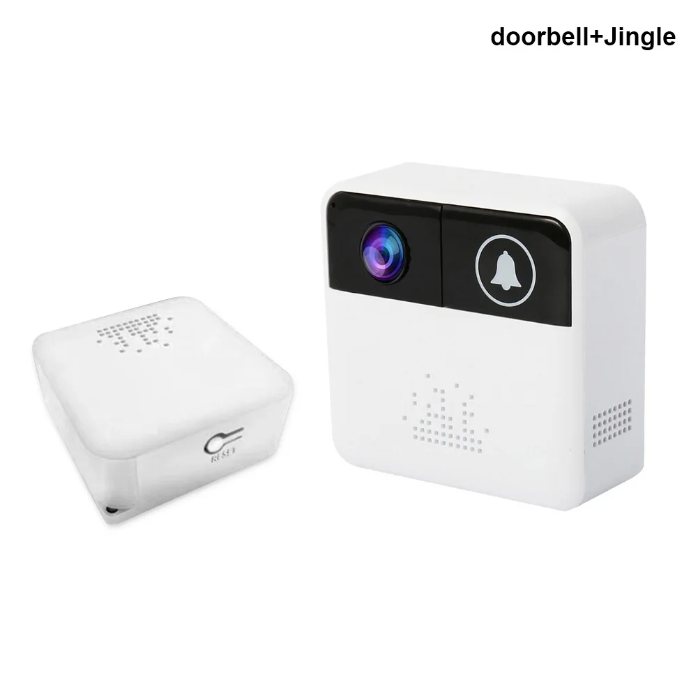 Doorbell Jingle Беспроводная WiFi умная Удаленная видеокамера на дверь телефон дверной звонок работающий на линии внутренней связи инфракрасный звонок безопасности AS99 - Цвет: Doorbell Jingle