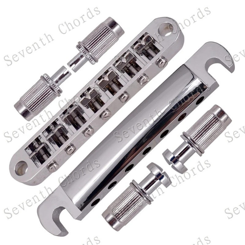 Набор из 7 струн мостика и хвоста для электрогитары хром черный на выбор