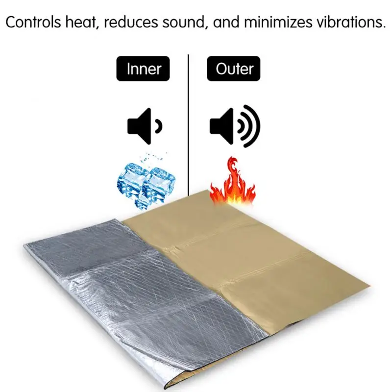 

Car-Styling Car Hood Engine Firewall Heat Mat Sound Insulation Shield Mat Deadening Aluminum Foil Sticker Shield Mat