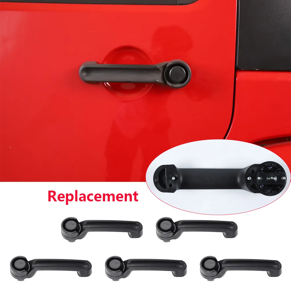 

for Jeep Wrangler JK 2007-2017 Replacement Door Handle Trim 2-Door 4-Door ABS Exterior Car Accessories