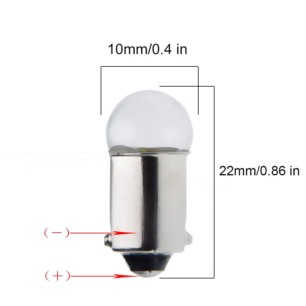 10 шт. T11 BA9S 3030 1SMD Led T4W салона Купол Карта светильник номерной знак обратный