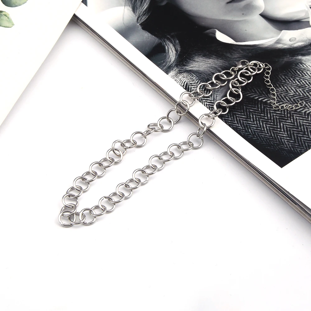 Seblasy свежий стиль простые винтажные круглые короткие цепочки в стиле Харадзюку