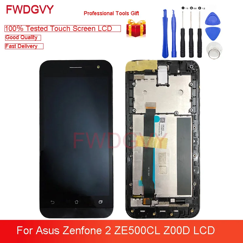ЖК дисплей 5 0 дюйма для Asus Zenfone 2 ZE500CL сенсорный экран дигитайзер в сборе Z00D