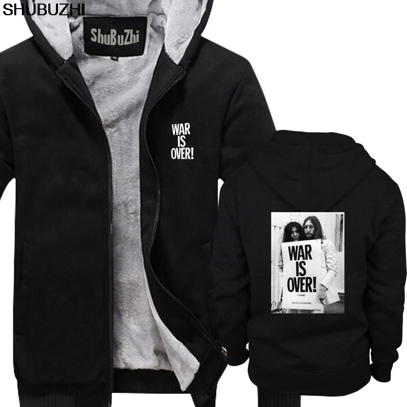 

WAR IS OVER JOHN LENNON MEN winter thick hoodies winter thick hoodies Hip Hop men hoody rock Unisex warm jacket sbz1460