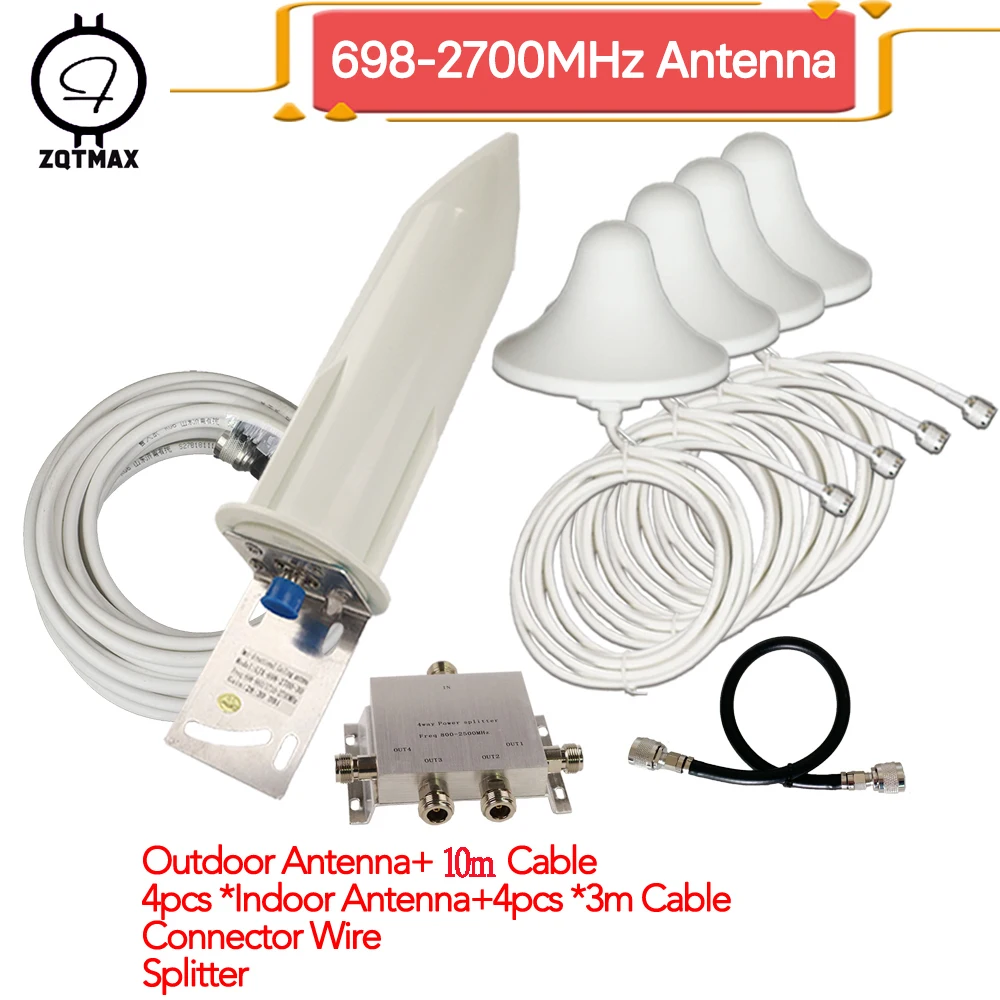 Усилитель мобильного сигнала ZQTMAX 2G 3G 4G антенна для CDMA GSM DCS PCS WCDMA Репитер LTE UMTS