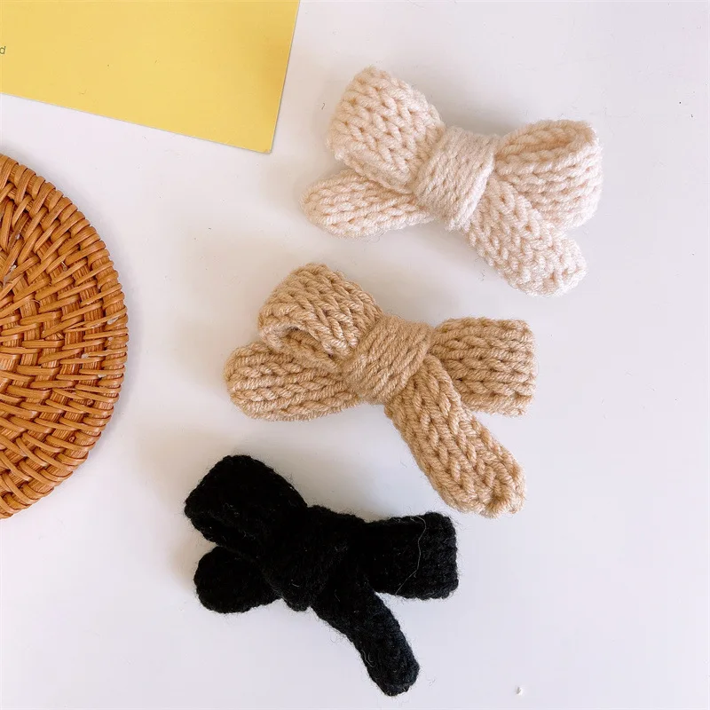 

Бесплатная доставка, Детские Шерстяные зажимы для волос с бантом, бежевые зажимы для волос для маленьких девочек, зажимы для волос, Детские ...